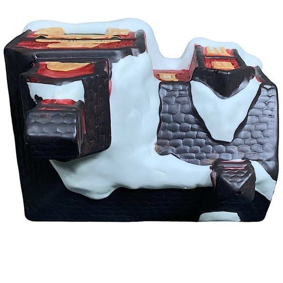 Vintage Christmas Village Light Up Fire House Porcelain Bisque by Liberty Bell - Picture 14 of 16